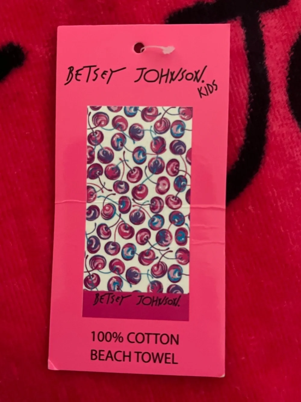 Betsey Johnson Cherry Swirl Beach Towel